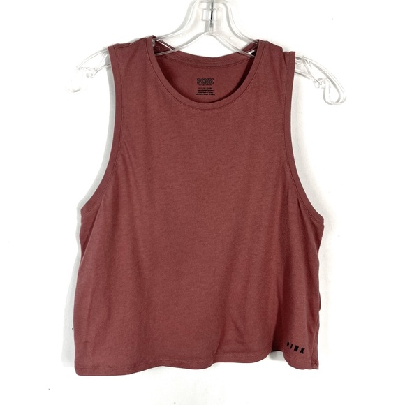 PINK Victoria's Secret Tops - PINK VS Mauve Pink Sleeveless Relaxed Boxy Fit Athleisure Tank Top Small S Gym